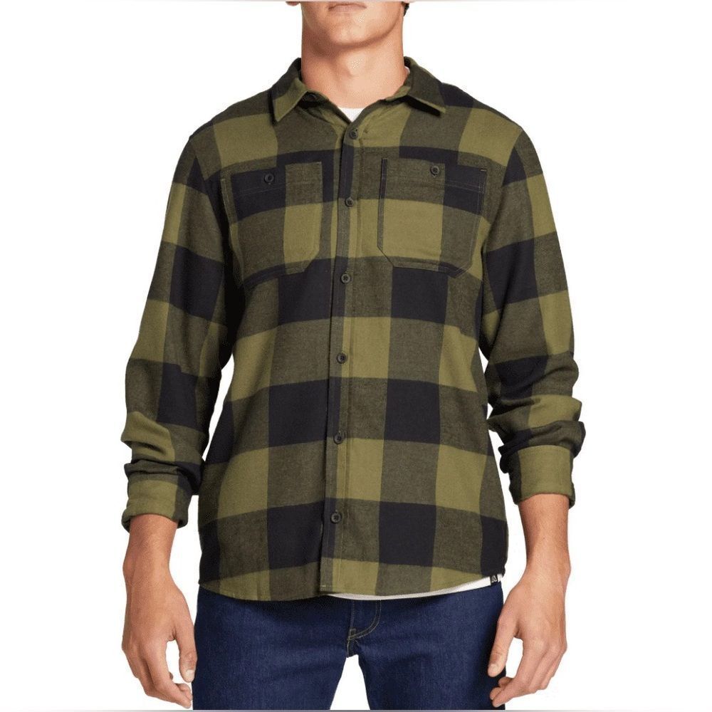Alpine Design Updated Brushed‎ Flannel Long Sleeve Shirt Deep Clover size S NWOT